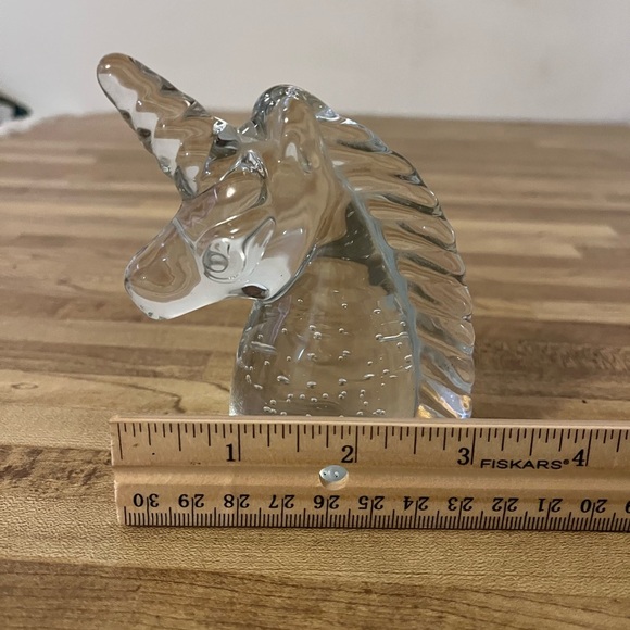 Unicorn Decorative Clear Glass Paper Weight Bubble Art 3.75" Tall - Picture 7 of 7